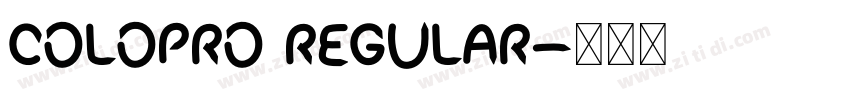 ColoPro Regular字体转换